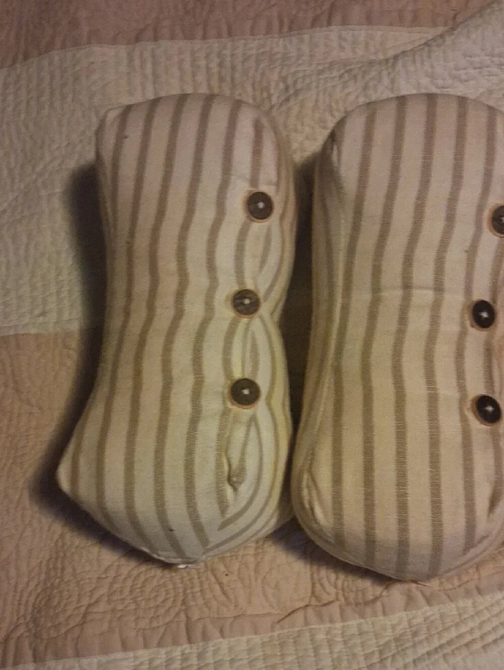 Striped Neutral Lumbar Support Pillow Pair
